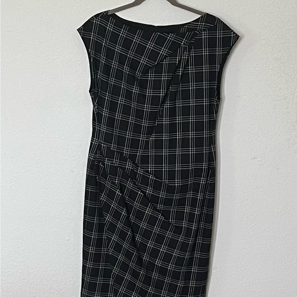 Worth Black and White Plaid Sheath
